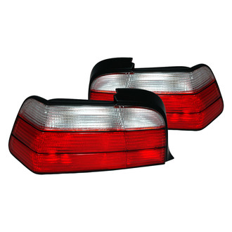 Spec-D® - Driver and Passenger Side Chrome/Red Factory Style Tail Lights
