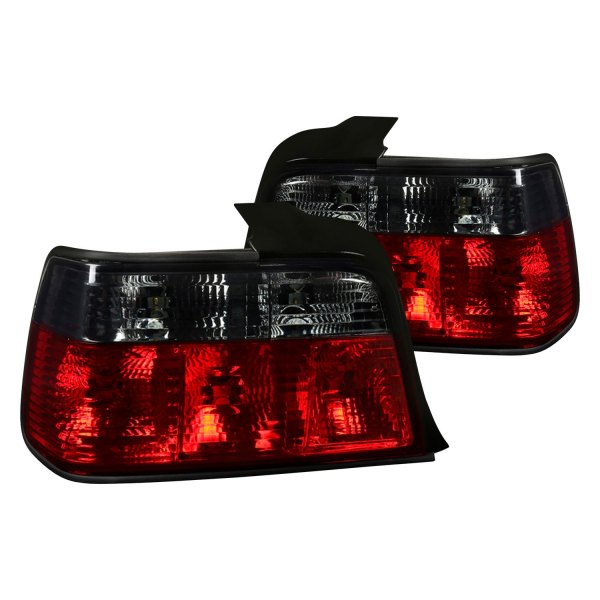 Spec-D® - Chrome Red/Smoke Factory Style Tail Lights, BMW 3-Series
