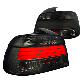 Spec-D® - Driver and Passenger Side Chrome/Smoke Fiber Optic LED Tail Lights