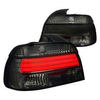 Spec-D® - Driver and Passenger Side Chrome Red/Smoke Fiber Optic LED Tail Lights