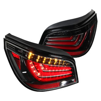 Spec-D® - Driver and Passenger Side Gloss Black Fiber Optic LED Tail Lights
