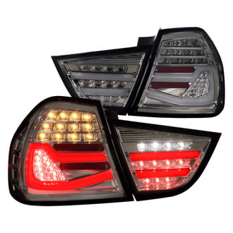 Spec-D® - Driver and Passenger Side Chrome/Smoke Sequential Fiber Optic LED Tail Lights