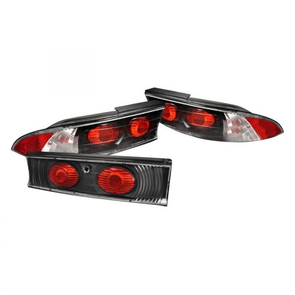 Spec-D® - Black/Red Euro Tail Lights, Mitsubishi Eclipse