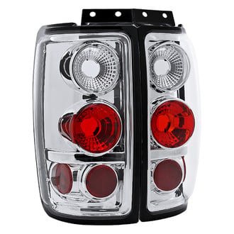 Spec-D® - Driver and Passenger Side Chrome/Red Euro Tail Lights