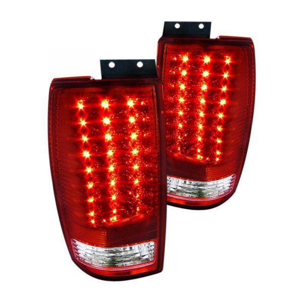 Spec-D® - Chrome/Red LED Tail Lights, Ford Expedition