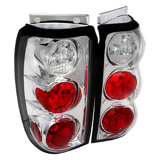 Spec-D® - Driver and Passenger Side Chrome/Red Euro Tail Lights