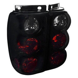 Spec-D® - Driver and Passenger Side Gloss Black/Red Euro Tail Lights
