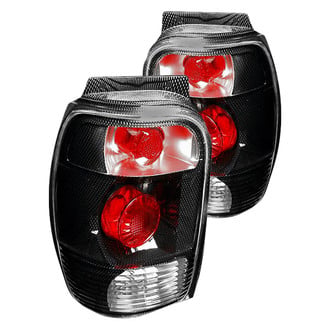 Spec-D® - Driver and Passenger Side Carbon Fiber/Red Euro Tail Lights