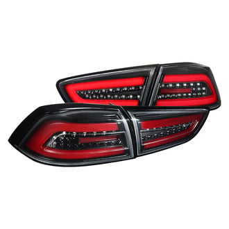 Spec-D® - Driver and Passenger Side Gloss Black Fiber Optic LED Tail Lights