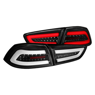 Spec-D® - Driver and Passenger Side Matte Black Fiber Optic LED Tail Lights