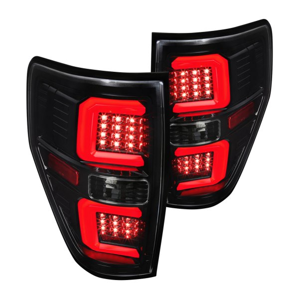 Spec-D® - Gloss Black LED Tail Lights, Ford F-150