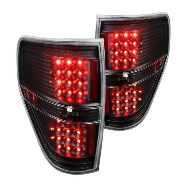 Spec-D® - Black LED Tail Lights, Ford F-150