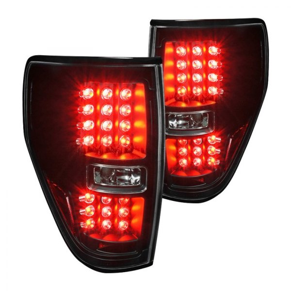 Spec-D® - Black LED Tail Lights, Ford F-150