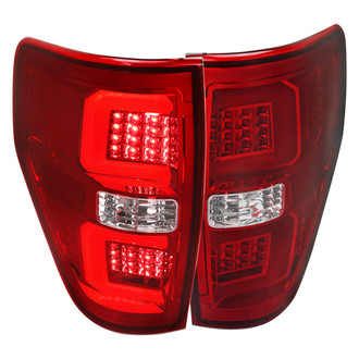 Spec-D® - Driver and Passenger Side Chrome/Red LED Tail Lights