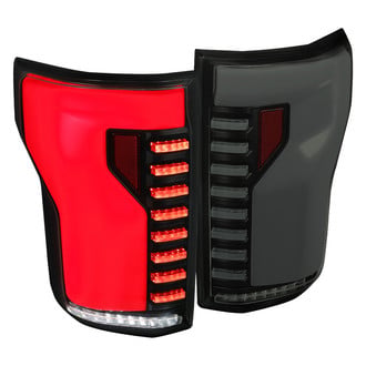 Spec-D® - Driver and Passenger Side Black/Smoke Sequential Fiber Optic LED Tail Lights