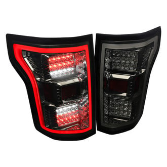 Spec-D® - Driver and Passenger Side Chrome/Smoke Fiber Optic LED Tail Lights