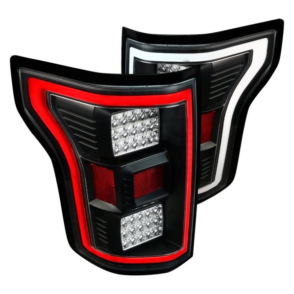Spec-D® - Black Fiber Optic LED Tail Lights, Ford F-150