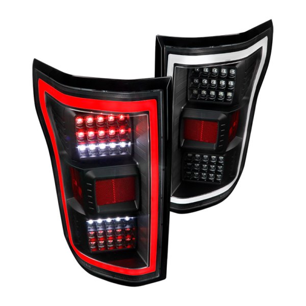 Spec-D® - Black Fiber Optic LED Tail Lights, Ford F-150