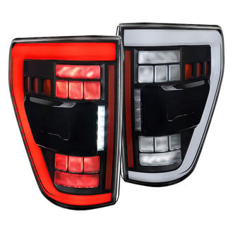 Spec-D® - Driver and Passenger Side Black Sequential Fiber Optic LED Tail Lights