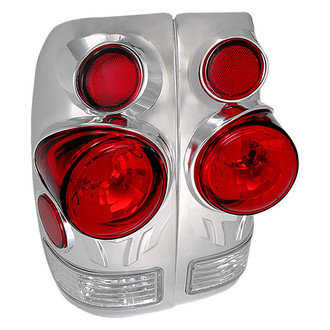 Spec-D® - Driver and Passenger Side Chrome/Red Euro Tail Lights
