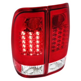 Spec-D® - Driver and Passenger Side Chrome/Red LED Tail Lights