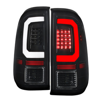 Spec-D® - C-Bar Driver and Passenger Side Black Sequential Fiber Optic LED Tail Lights