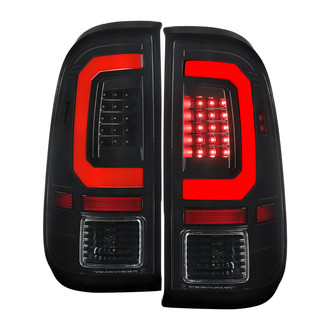 Spec-D® - C-Bar Driver and Passenger Side Black/Red Sequential Fiber Optic LED Tail Lights