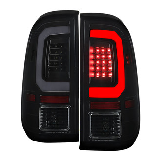 Spec-D® - C-Bar Driver and Passenger Side Black Sequential Fiber Optic LED Tail Lights