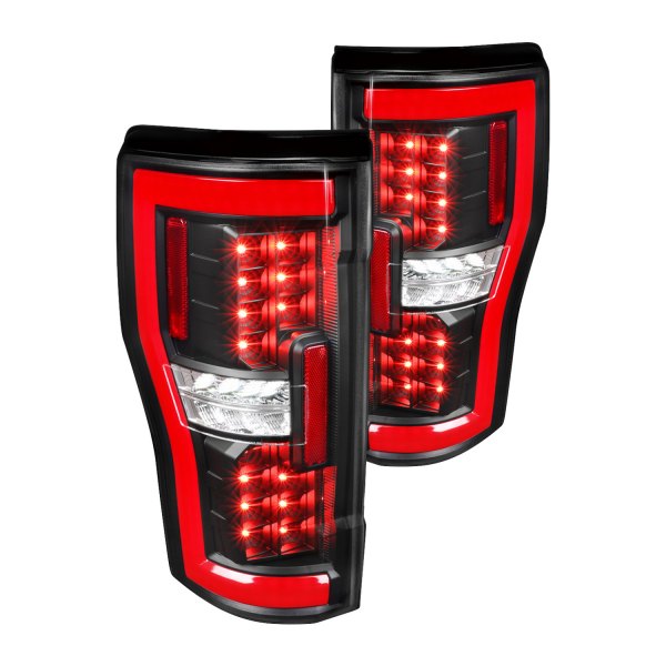 Spec-D® - Matte Black Fiber Optic LED Tail Lights
