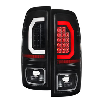Spec-D® - C-Bar Driver and Passenger Side Black Sequential Fiber Optic LED Tail Lights