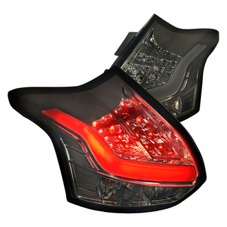 Spec-D® - Driver and Passenger Side Chrome/Smoke Fiber Optic LED Tail Lights