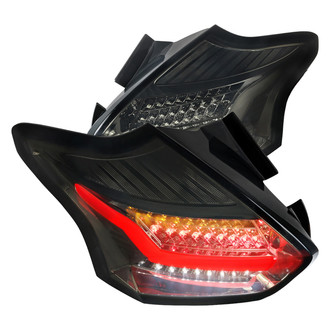Spec-D® - Driver and Passenger Side Chrome/Smoke Fiber Optic LED Tail Lights