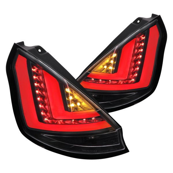 Spec-D® - Matte Black LED Tail Lights, Ford Fiesta