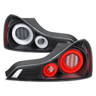 Spec-D® - Driver and Passenger Side Matte Black Sequential Fiber Optic LED Tail Lights
