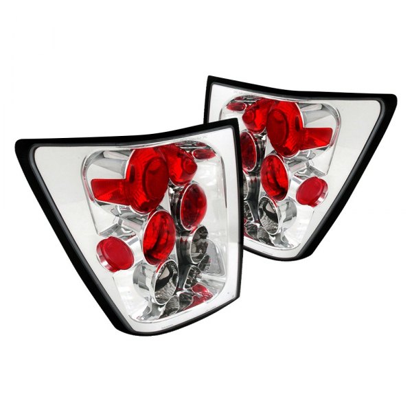 Spec-D® - Chrome/Red Euro Tail Lights, Jeep Grand Cherokee
