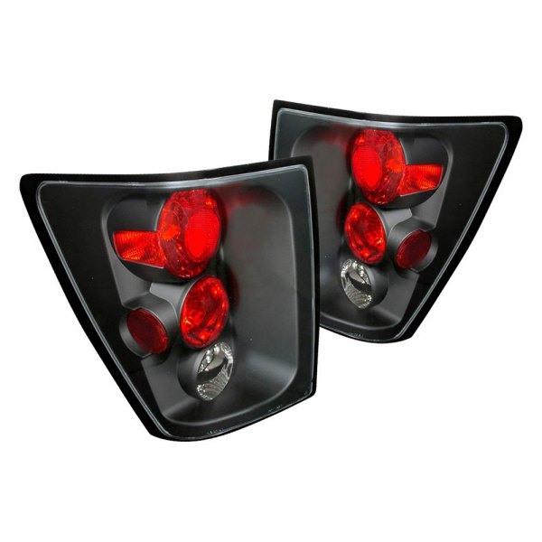 Spec-D® - Black/Red Euro Tail Lights, Jeep Grand Cherokee