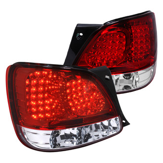 Spec-D® - Driver and Passenger Side Chrome/Red LED Tail Lights