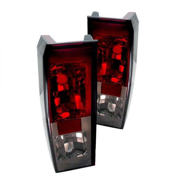 Spec-D® - Chrome Red/Smoke Euro Tail Lights, Hummer H3
