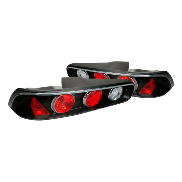 Spec-D® - Black/Red Euro Tail Lights, Acura Integra