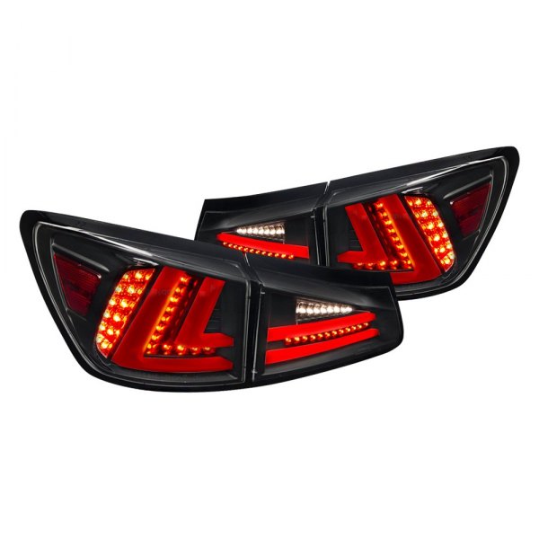 Spec-D® - Black/Red Fiber Optic LED Tail Lights