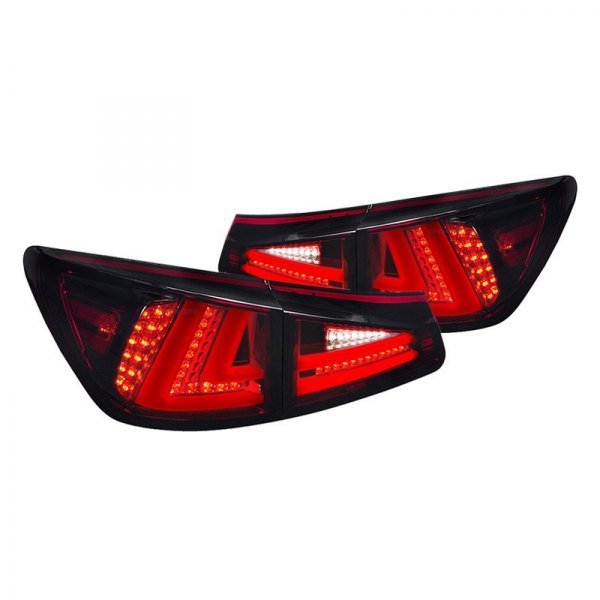 Spec-D® - Black Red/Smoke Fiber Optic LED Tail Lights