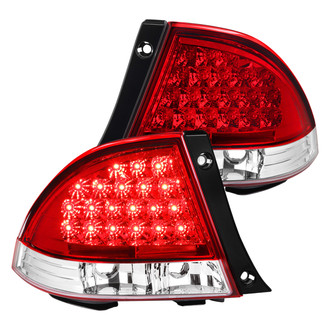 Spec-D® - Driver and Passenger Side Chrome/Red LED Tail Lights