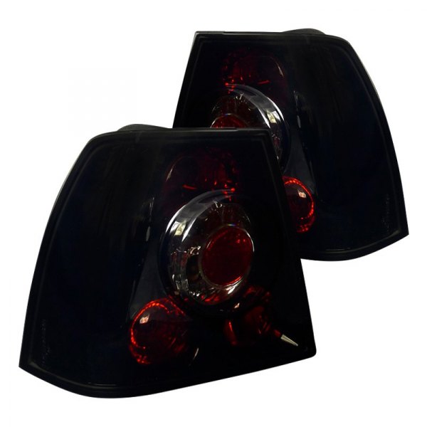 Spec-D® - Gloss Black/Red Euro Tail Lights, Volkswagen Jetta