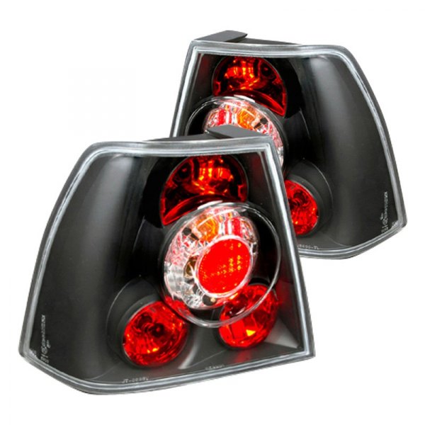 Spec-D® - Black Euro Tail Lights, Volkswagen Jetta