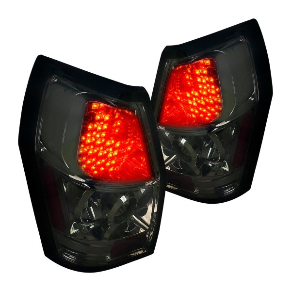 Spec-D® - Chrome Red/Smoke LED Tail Lights, Dodge Magnum