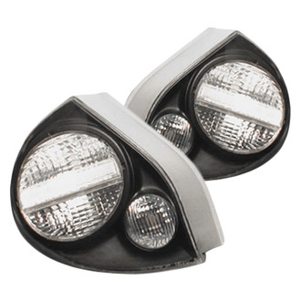 Spec-D® - Driver and Passenger Side Black Euro Tail Lights