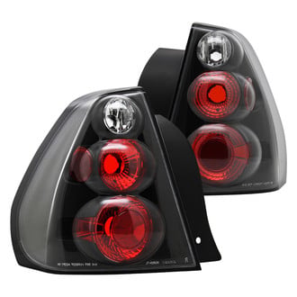 Spec-D® - Driver and Passenger Side Black/Red Euro Tail Lights