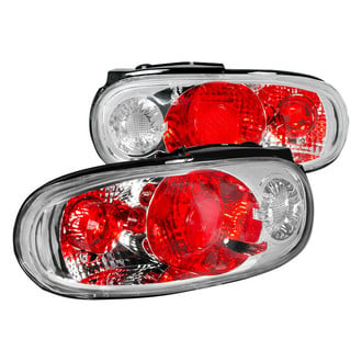 Spec-D® - Driver and Passenger Side Chrome/Red Euro Tail Lights