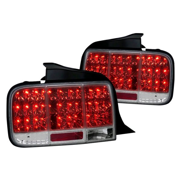 Spec-D® - Chrome Sequential LED Tail Lights, Ford Mustang