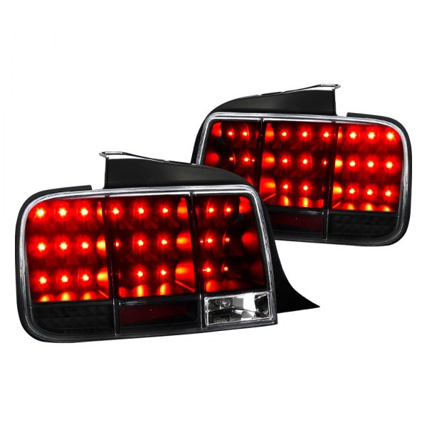 Spec-D® - Black Sequential LED Tail Lights, Ford Mustang